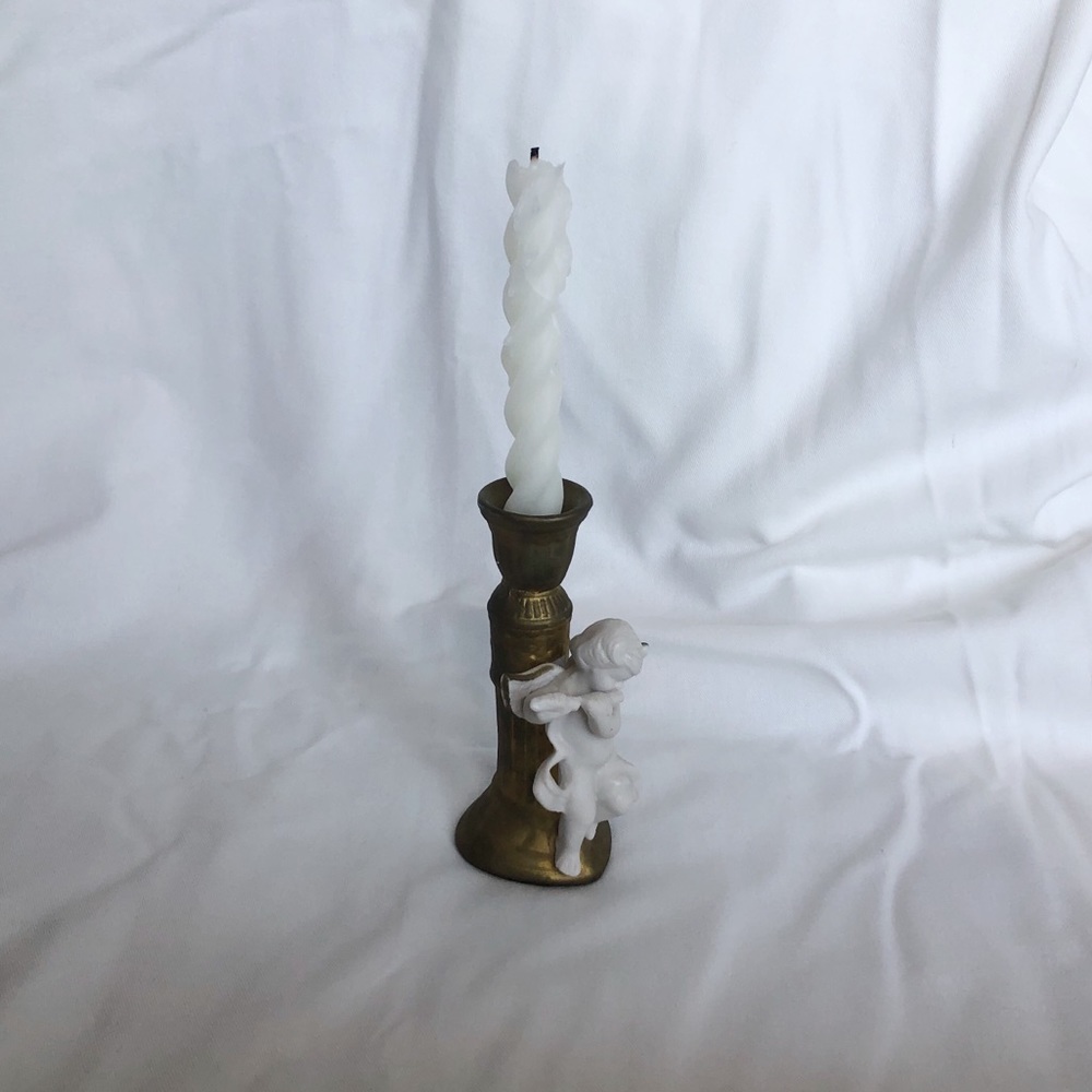 Vintage Cherub Candlestick Holder